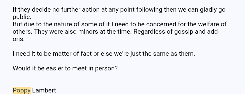 Poppy Lambert email 3