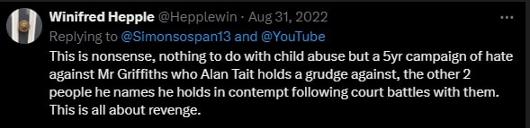 Winifred Heppie revenge comment